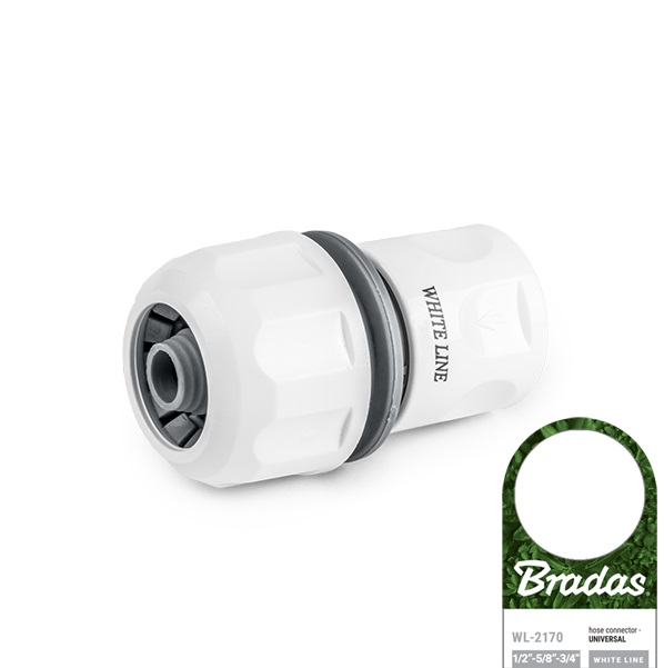 Быстросоединитель WHITE LINE универс. для шлангов 1/2", 5/8", 3/4"