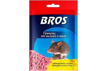 BROS Гранулы от мышей и крыс 90г, Польша