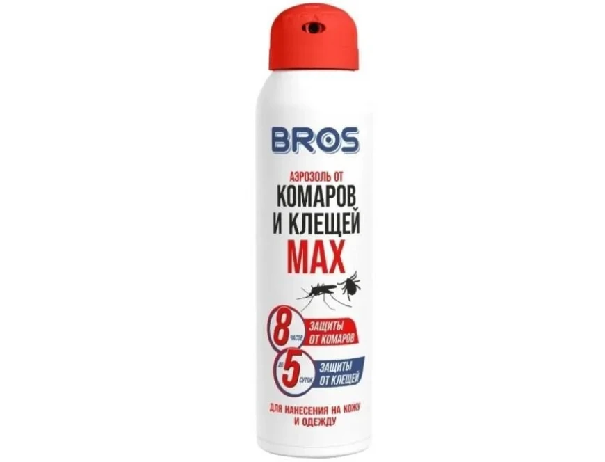 Аэрозоль от комаров и клещей (90 мл) MAX BROS