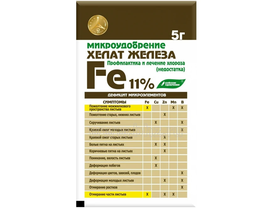 Хелат железа, микроудобрение